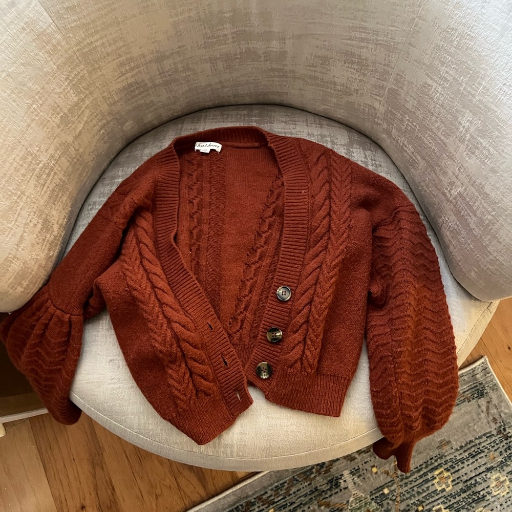 for love and lemons burnt orange cardigan